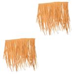 2 Stück Stroh Dekoration Rasen Dekor Simulierte Strohmatte Dekoratives Strohdach Strohdach Gartendekoration Lebensechte Stroh Simulation Stroh Ornament DIY Künstliches