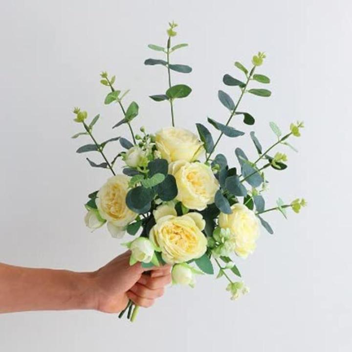 Kunstblumen Elegante künstliche Pfingstrosen aus Seide für Hochzeitssträuße und Tafelaufsätze – Tafelaufsatz-Arrangements für die Partydekoration für jeden Anlass