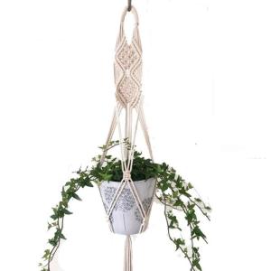 Handgemaakte Macramé Bedrijfshanger Bloem / Pot Hanger Pot Vak voor Wanddecoratie Count/Tuin Pothouder voor Planten (Kleur: DTC1010)