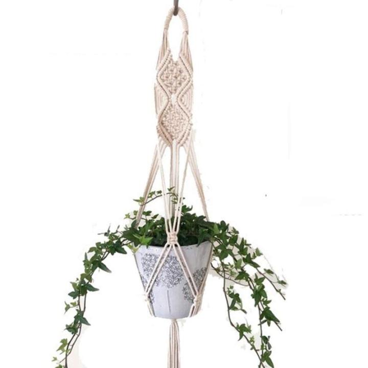 Handgemaakte Macramé Bedrijfshanger Bloem / Pot Hanger Pot Vak voor Wanddecoratie Count/Tuin Pothouder voor Planten (Kleur: DTC1010)