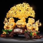 Kristallbaum Citrine Ornament Fortune Tree Lucky Pixiu Ornament Store Company Büro Wohnzimmer Wohnzimmer Desktop Oramentkristall Ornamente Kristall-Feng-Shui-Baum (Size : M)