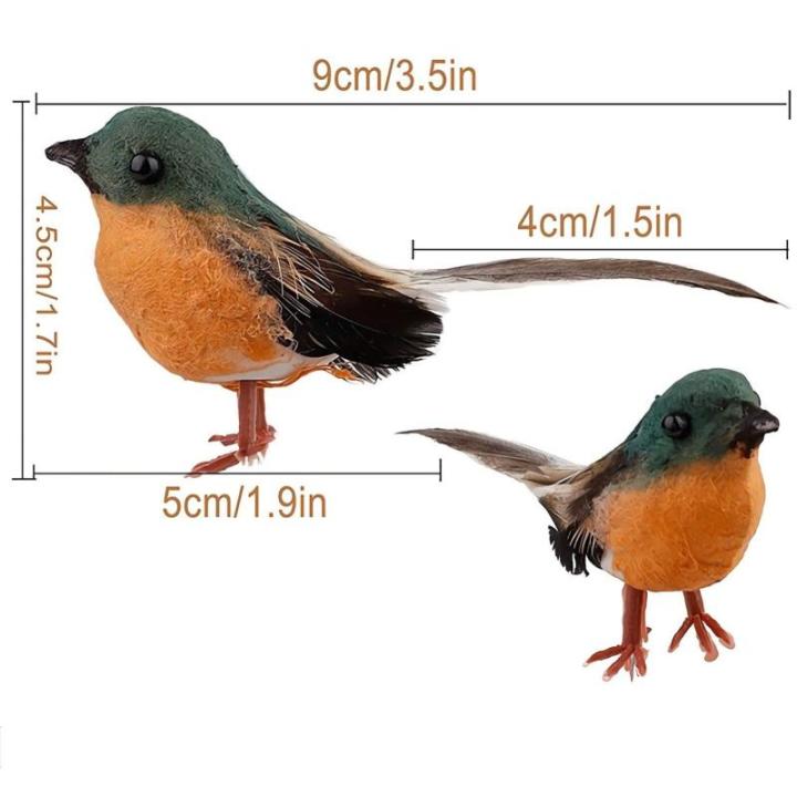 A1-12 stuks Robijn Kunstmatige roodborstjesvogel om vast te klemmen, rode kardinaal, kerstboomdecoratie, vogelknutselsets voor boom, huis, tuin, feestdecoraties buiten
