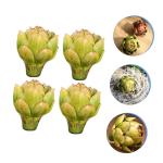 2 Sätze Simulierter Ananaskopf Künstlicher Lotus Künstliches Artischockendekor Anlage Kunstpflanze Kunstplflanze Gefälschte Pflanzen Künstliches Gemüse Plastik Green 4 Stück