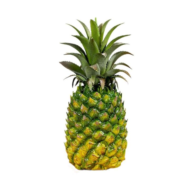Authentische Ananas Skulptur, Kunstobst Deko für Zuhause, Elegantes Ornament, 10cmx24cm