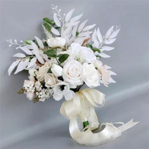 Weiße Brautsträuße Hochzeitssträuße Künstliche Blumen für Braut, Hochzeit