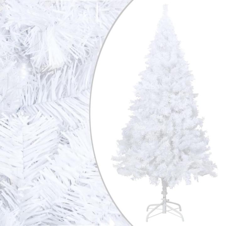 Kunstkerstboom met verlichting en ballen, dennenboom, kerstboom, decoratieve boom, kunstboom, kerstdecoratie, kerstdecoratie, kerstsfeer, kerstdecoraties, wit, 180 cm