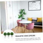 3st Topfpflanze Miniatur-puppenstubenbäume Künstliche Sträucher Und Formschnitte Eingetopfte Gefälschte Pflanze Zimmerpflanze Topfkugeln Bonsai Ball Buchsbaum Pflanze Green Pla