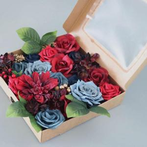Künstliche Blumen Combo Box Set für DIY Hochzeit Bouquets Boutonnier Tafelaufsätze Girlanden Bogen Blumenarrangements