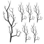 12 STK Halloween-Korallentote Zweige Rentiergeweihzweig gefälschter Laubpflanzenbaum Halloween-Party-Dekoration Kunststoffzweige Simulationszweig Zweige Dekor Plastik Black