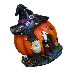 LED Decor 2 Stuks Decoraties In Pompoen Heksenwinkel Nachtkastje Eetkamer Decoratief Oplichtend Ornament Verschillende Lichten Knutselen Donkere LED Craft Lantaarn Griezelig