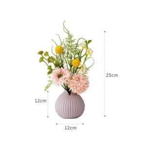 Kunstblumen Künstliche Blumenpflanzen im Topf, gefälschte Blumenornamente, moderner Luxus-Heimdekorationsstil, Keramikvase, Pflanzendekoration für jeden Anlass