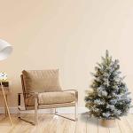 Weihnachtsbaum, Künstlicher Weihnachtsbaum mit grau-goldene Zweige, Mini Kleiner weihnachtsbäume Geschmückt künstlich Tisch Tannenbaum Geschmückter Christmas Tree Christbaum W