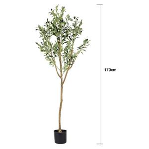 Kunstplant olijfboom, kunstboom, 170 cm, , echte , groot uitziend, voor binnen, balkon, slaapkamer, kantoor, tuin, bruiloft, party, decoratie