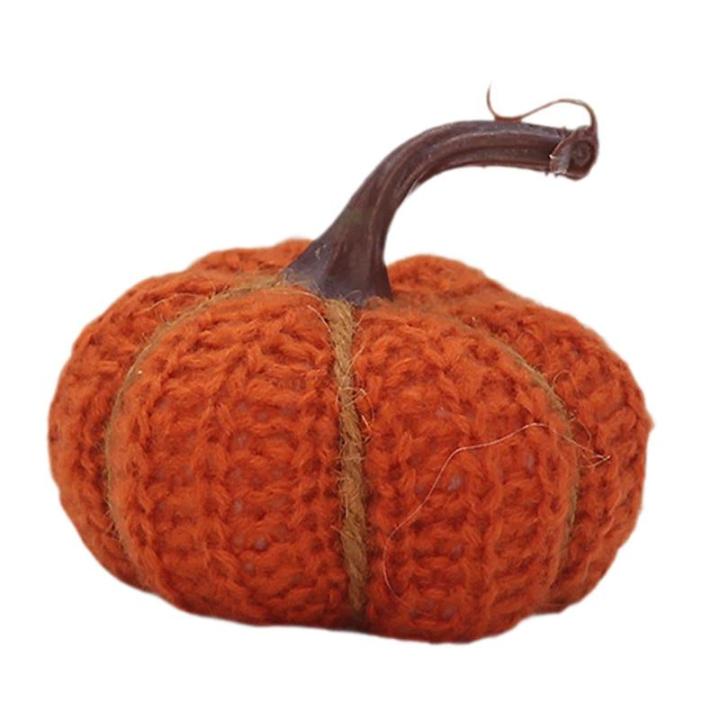 Stoffkürbis, Strickkürbis, Bauernhausdekor, rustikales Kürbisornament, Erntedankkürbis zum Dekorieren als Erntedankgeschenk, 4inch