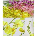 Kunstblumen Künstliche Orchideenblumen, künstliche tanzende Orchideen, für den Innenbereich, Zuhause, Party, Büro, Weihnachtsdekoration, mit Vase, 5 Farben für jeden Anlass