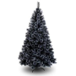 Schwarze künstliche weihnachtskiefer, hochwertiger, aufklappbarer, automatisch ausziehbarer metallständer, weihnachtsdekoration, Weihnachtsbaum, schwarz, 1,2 m, das Neue