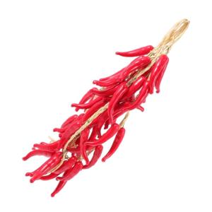 3 Sätze Simulierte Hängende Knoblauchspieße Künstliches para Foto-Requisiten Modelle Bauernpfefferdekor Simulation Chili-dekor Hängende Lebensechte Paprika Schaum Rot 5 Stück