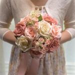 Künstliche Rosensträuße, Brautsträuße für Brautjungfern mit Band für Hochzeit, Zeremonie, Jahrestag, Foto-Requisiten