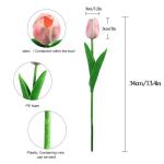 , , tulp, latex materiaal, voelt echt aan voor bruiloftskamer, thuis, hotel, feestdecoratie en doe-het-zelf decoratie (rood, 20 stuks)