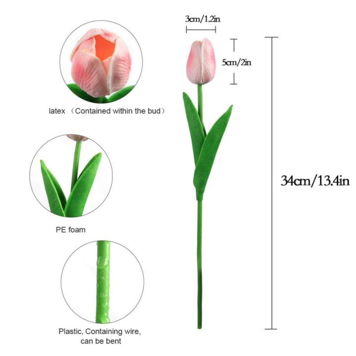 , , tulp, latex materiaal, voelt echt aan voor bruiloftskamer, thuis, hotel, feestdecoratie en doe-het-zelf decoratie (rood, 20 stuks)