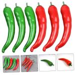 5 Sätze Simuliertes Pepper-Modell Wohnungsdeko Hausdeko Art Paprika Simulation Lebensechter Pfeffer Polyfoam-Paprika-Modell Food-Modell Pfeffer-Modell Poly-Drache 6 Stück * 5