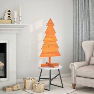 Weihnachtsbaum Weihnachtsdeko Weihnachtsdekoration Baum Weihnachtsdekoration zum Schmücken Wachsbraun 100cm Massivholz KieferWachsbraun