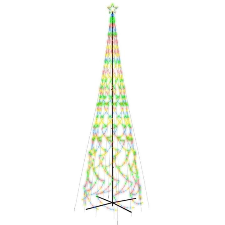 Led-kerstboom, dennenboom, lichtboom, kerstdecoratie, verlichting, buitenverlichting, lichtketting, outdoor, kegelvorm, meerkleurig, 3000 leds, 230 x 800 cm