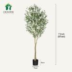 Künstliche Olivenbaum Pflanzen 180cm Fake Tropische Plastik Pflanze Perfekte Große Pflanzen im Topf für Indoor Outdoor Haus Büro Garten Moderne Dekoration Housewarming Geschenk