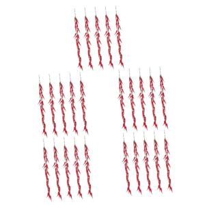 25 STK Chili-Pfeffer-Modelldekoration künstlich Kuchen Abs wandverkleidung Wand polsterung Wassertisch Spielzeug rote Paprika Simulation gefälschtes Gemüse Pfefferverzierung Sch