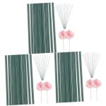 3 Sätze Blütenstiel Kunstblumen Gesteck Stielkasserolle Blumenversorgung Künstliche Blumenstange Blumenstab Für Party Gefälschte Blumenunterstützung Eisendraht Green 11 Stüc