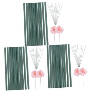 3 Sätze Blütenstiel Kunstblumen Gesteck Stielkasserolle Blumenversorgung Künstliche Blumenstange Blumenstab Für Party Gefälschte Blumenunterstützung Eisendraht Green 11 Stüc