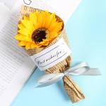 Seifenblumen Bouquet Künstliche ewige Sonnenblume Zeitung für Wohnzimmerdekoration, Seifenblumen gewickelt