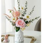 rozen ingemaakte nep madeliefjebloemen ingemaakte nep gemengde kleur zonnebloemen keramische vaas voor thuis bruiloft kantoor