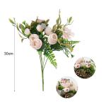 3 stuks kunstbalkonplanten, roze, zijden bloem, camelia, planten, voor buiten, bloemstukken, , , net als echt plastic, boeket voor decoratie