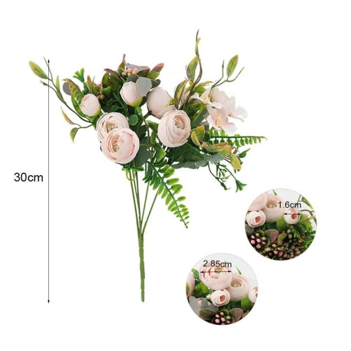 3 stuks kunstbalkonplanten, roze, zijden bloem, camelia, planten, voor buiten, bloemstukken, , , net als echt plastic, boeket voor decoratie