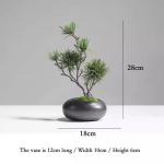 Künstlicher Bonsai-Baum Chinesischen Stil Simulation Einladende Kiefer Kleine Bonsai Dekoration Keramik Vase Set Anlage Desktop Dekoration Gefälschte Kiefer Künstliche Bäume Pf
