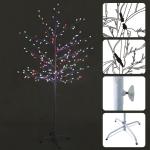 CushHom Led-lichtboom voor binnen en buiten, voor binnen en buiten, kleurrijk licht, lichtdecoratie, IP44, 180 cm, 200 leds