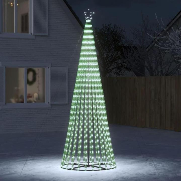 LED Weihnachtsbaum Aussen Kegelform Weihnachtsbaum Metall Groß Kaltweiß 688 LEDs Tannenbaum Lichterbaum Weihnachtsdeko Aussen Weihnachtsbaum Tanne 300 cm