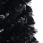 Kunstkerstboom met standaard, hoge kunstkerstboom, 120 cm hoog, kerstdecoratie van pvc en staal, zwart