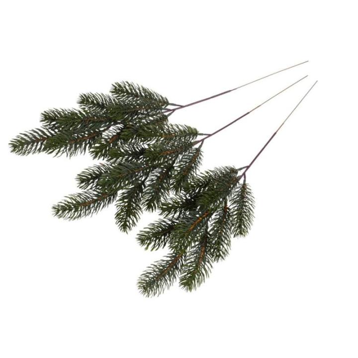 Kunstmatige dennentak/kersttak in spuitgietproces, gemaakt met 9 punten (3 stuks)