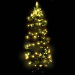 Spiral-Weihnachtsbaum mit Beleuchtung und Ständer Grün 180 cm Christbaum Dekobaum Kunstbaum mit Ständer Tannenbaum Weihnachten Künstlicher Weihnachtsbaum für Weihnachtsdeko