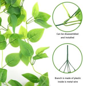 , 2 stuks, hangende , 105 cm, kunststof planten voor binnen en buiten, balkon, bruiloft, tuin, wanddecoratie