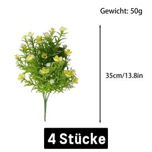 Künstlicher Blumenstrauss Kunstblumen Künstliche Blumen Deko Kunstblumenstrauß für Hausgarten Party Hotel Büro Hochzeit Deko Frühlingsdeko 0815