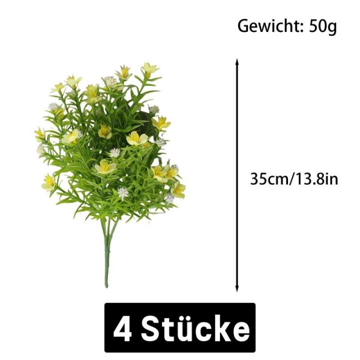 Künstlicher Blumenstrauss Kunstblumen Künstliche Blumen Deko Kunstblumenstrauß für Hausgarten Party Hotel Büro Hochzeit Deko Frühlingsdeko 0815