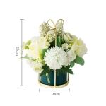 Kunstblumen Künstliche Blumen, Ornamente, Topfblumen, Arrangement, Heimdekoration, mit grünem Keramik-Blumentopf für jeden Anlass