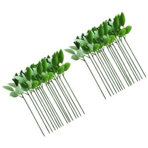 280 STK Rosenstiel künstliche blüten Artificial DIY Blumenarrangement grüne Rosen künstliche Rosenblätter hojas Material für künstliche Blumen bastelt Blumendraht Kunststoff