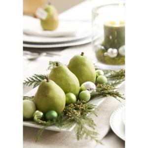 Decoratieve kunstfruitdecoratie (peren groen, 10 stuks)