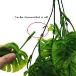 2 stuks kunstmatige Monsterabladeren Kunstmatige klimop Bladslinger Planten Wijnstok Hangende Faux Tropische Monstera Palmbladeren Nep-klimopplanten voor binnen, buiten, huis, tuin