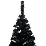 Künstlicher Weihnachtsbaum mit Ständer Christbaum Tannenbaum Kunstbaum Weihnachten Künstlicher Weihnachtsbaum Weihnachtsdeko Schwarz 150 cm PVC
