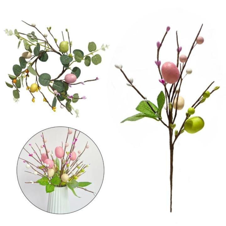 Ostern Baum Zweig Bunte Malerei Schaum Ei Kranz Pflanze DIY Ostern Dekoration